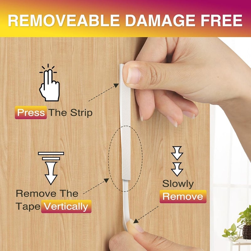 Summerbrite Picture Hanging Strips Heavy Duty XL 15 Pairs/30Strips, Damage Free Hanging Picture Hangers, Removable Adhesive Hook and Loop Wall Strips, Frame Stickers No Nails for Home Decor Wall Posters - Image 4